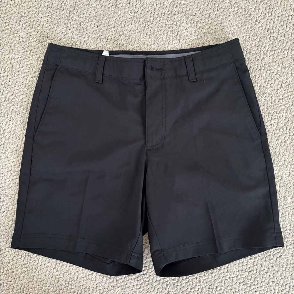PGA Tour Men's Classic Black Flat Front Shorts